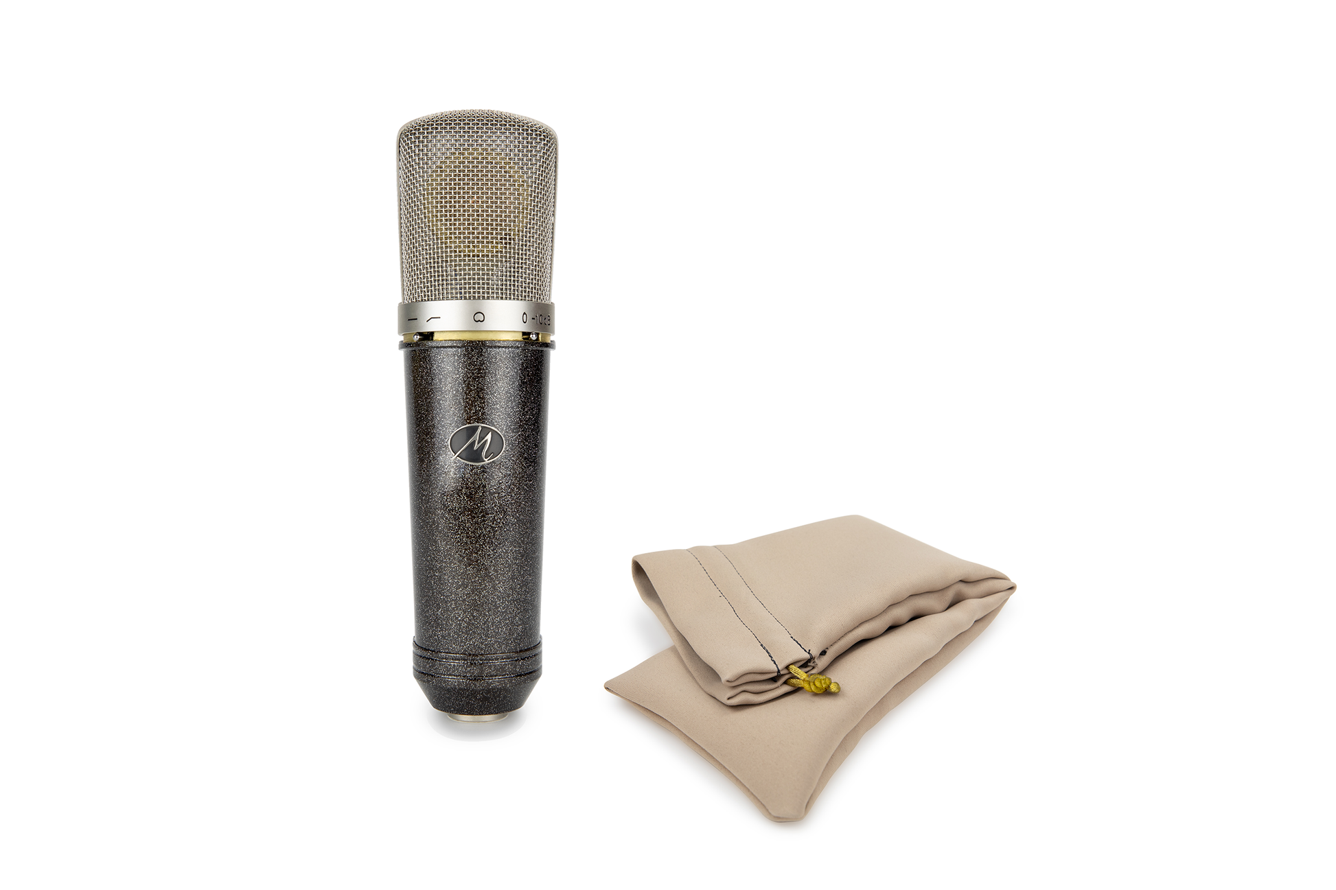 Monheim Microphones FET large diapragm condenser microphone with hand-sewn cover bag.