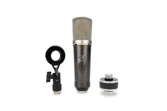 Monheim Microphones FET large diapragm condenser microphone with clip and custom shockmount.